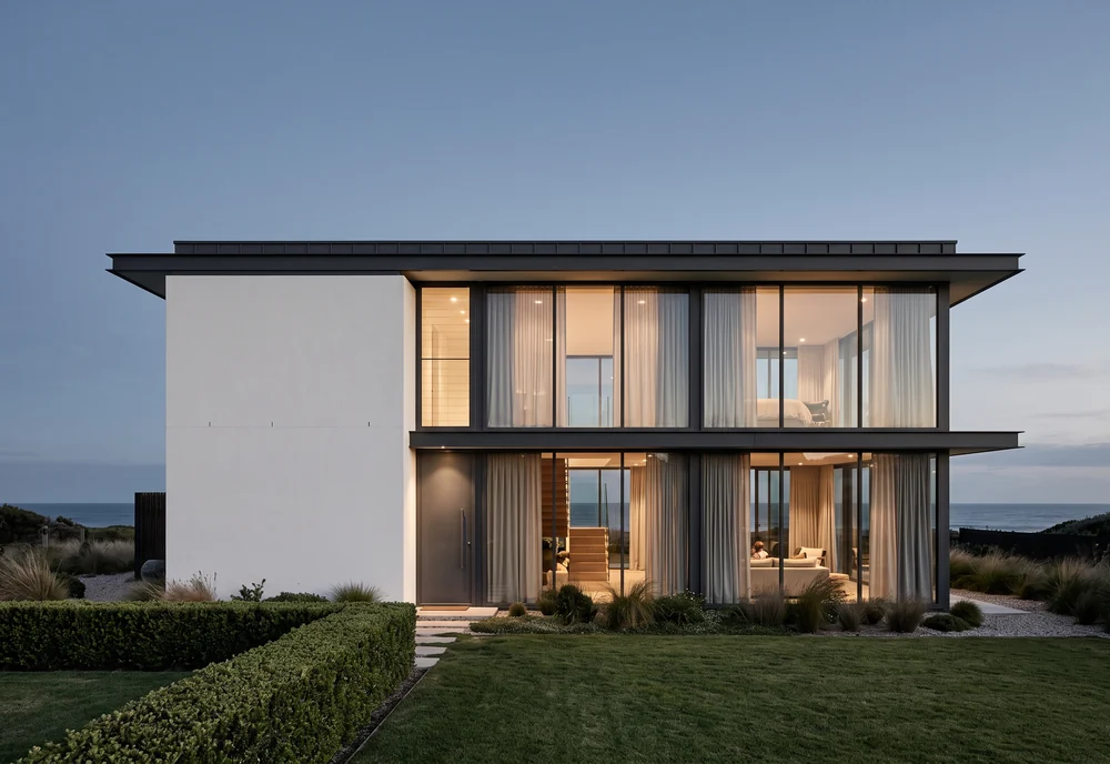 Contemporary architectural home with expansive glazing