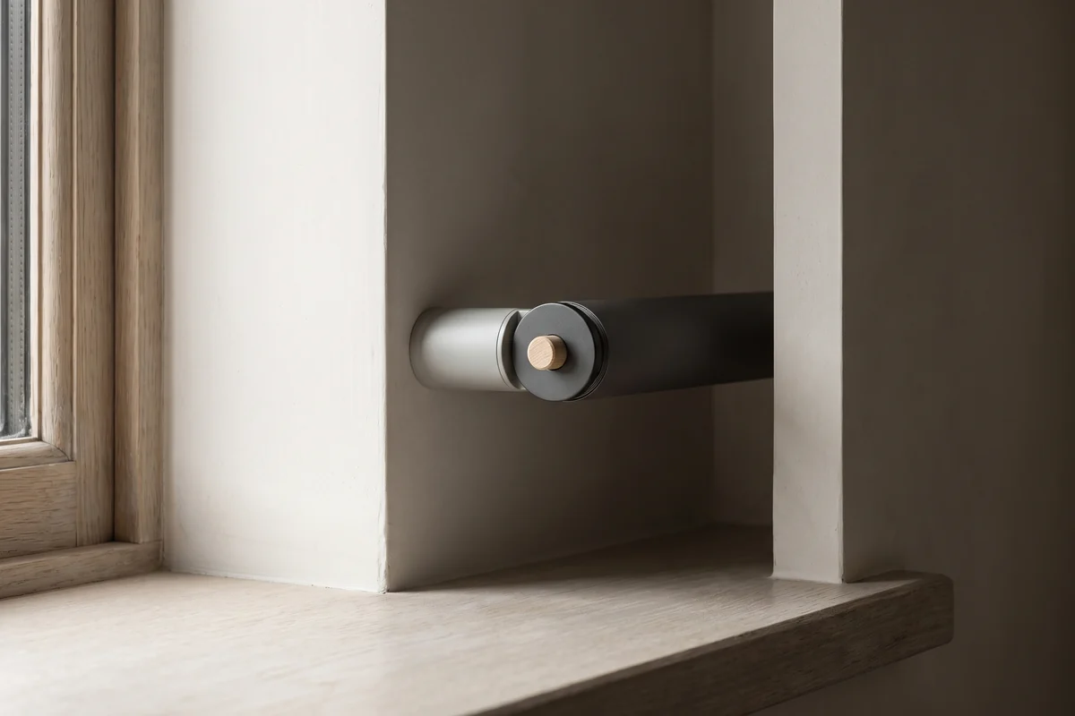 The bracket at the head of a roller blind carrying the tube
