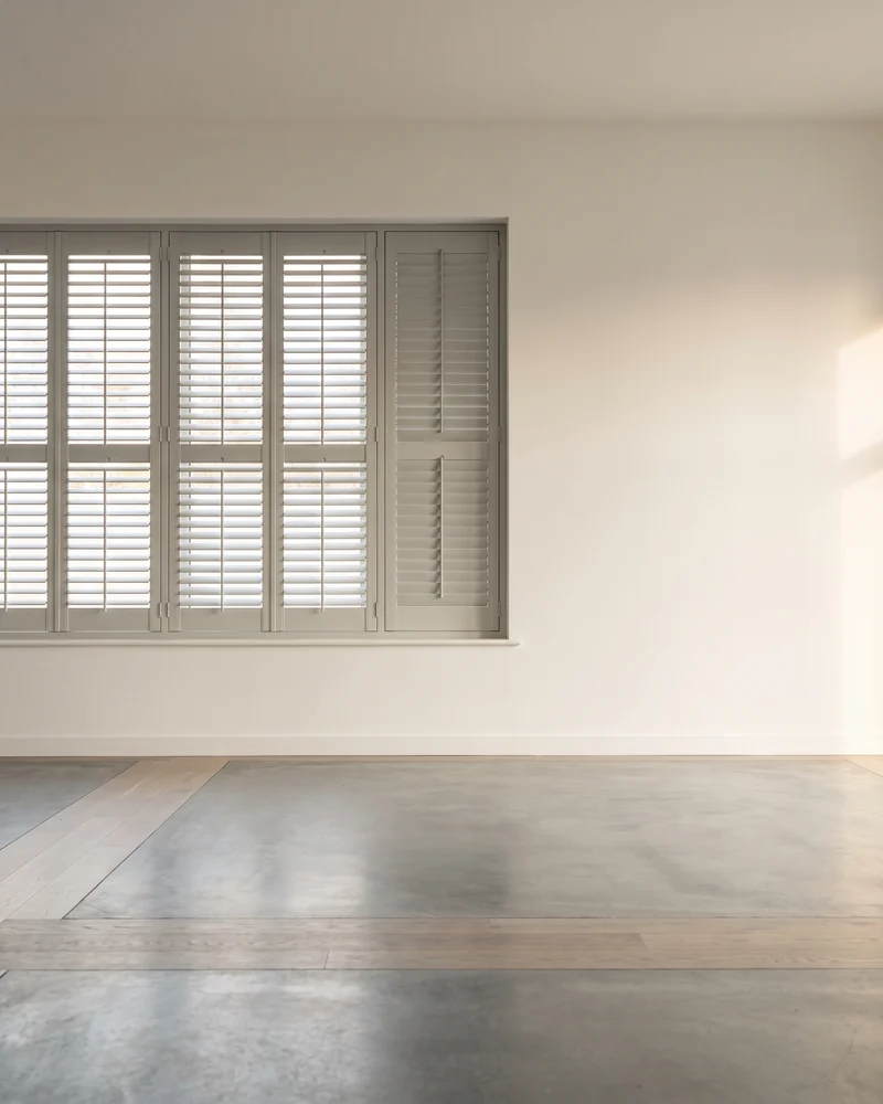 Shutters fitted across a commercial interior