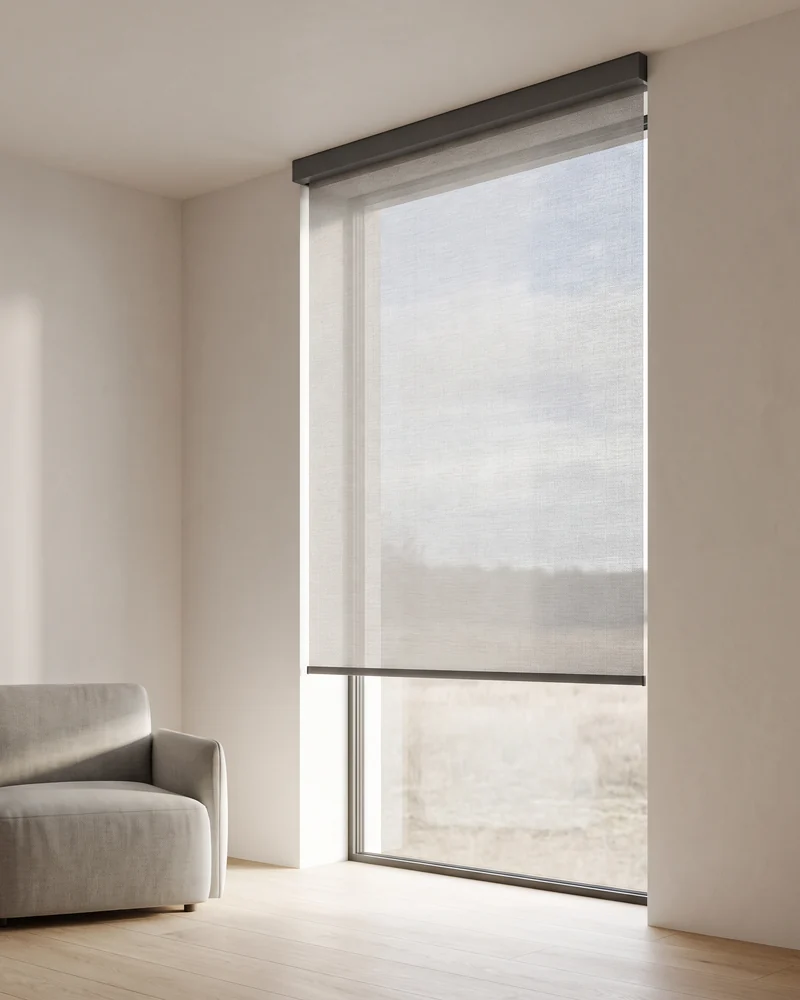 Verosol SilverScreen roller blind on a Gold Coast living room window